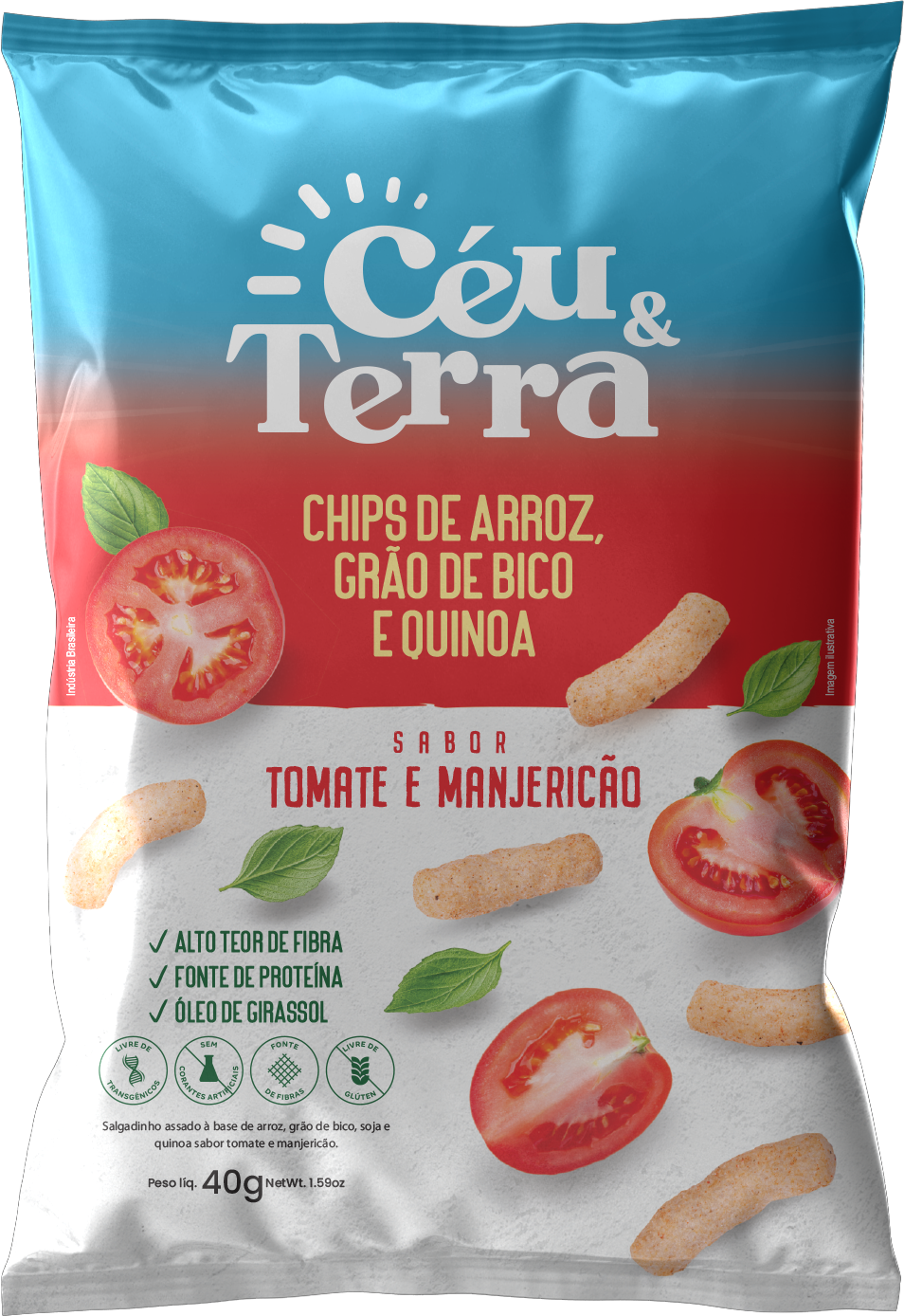 Chips Tomate e Manjericão